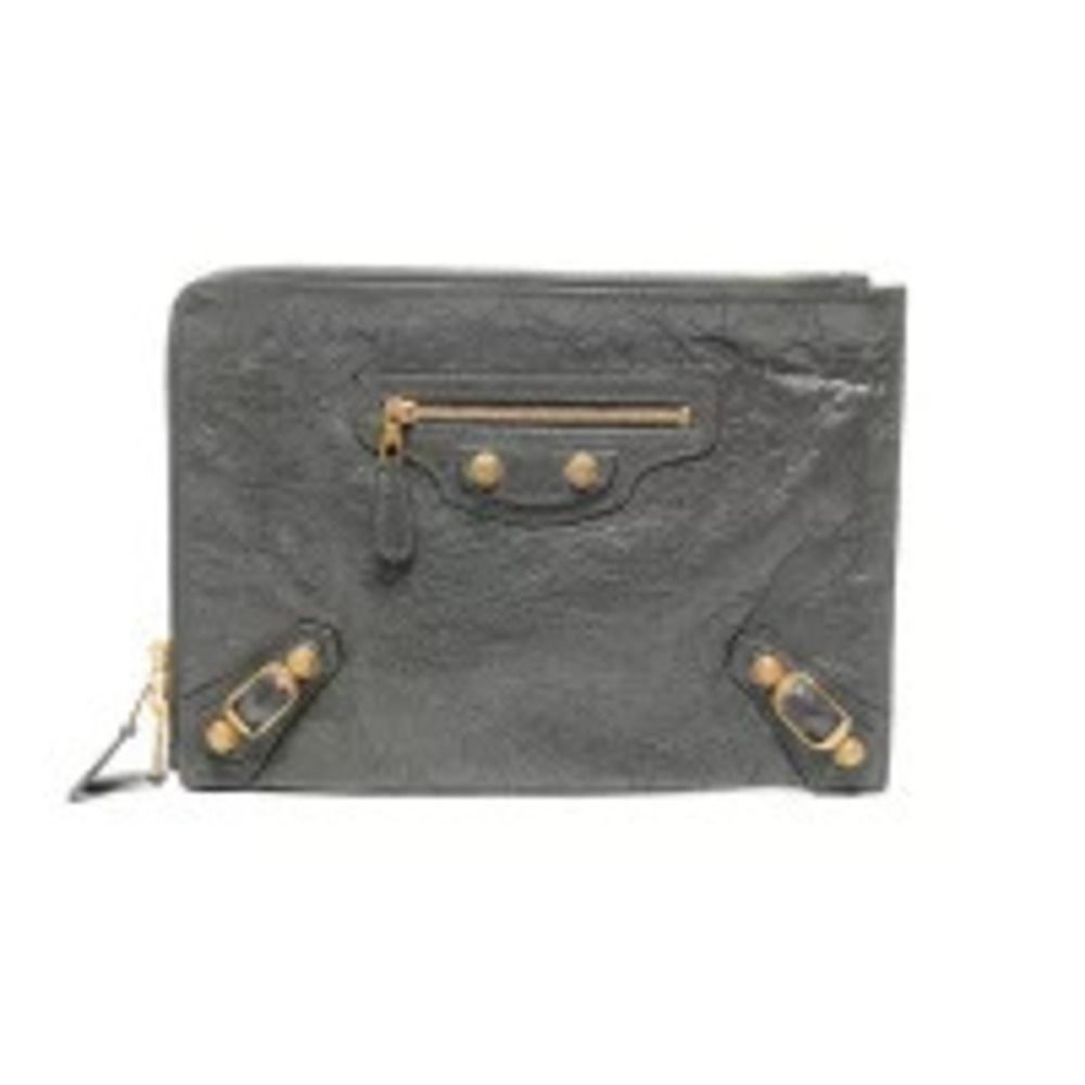 Balenciaga Giant Envelope Lambskin Clutch Bag Gray - Picture 2 of 12